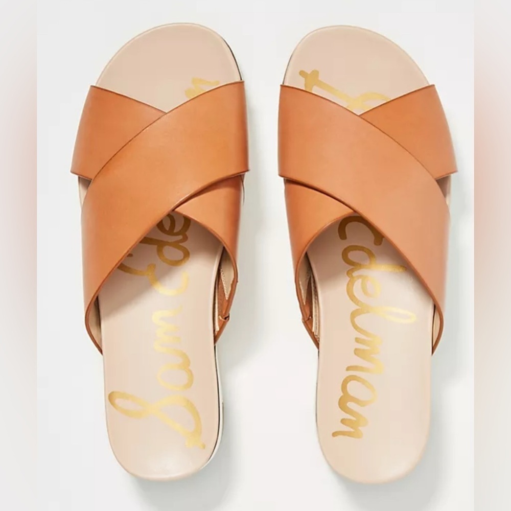 Sam Edelman Audrea Cross Strap Slide Sandals - size 8